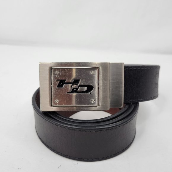Harley-Davidson Other - Harley Davidson Reversible Buckle Black Brown Leather Belt - 36